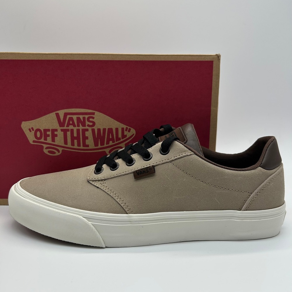 Vans Atwood Deluxe Shoes Mens 9.5 Brown Suede Low Top Skate Sneakers VN000CT0BW2